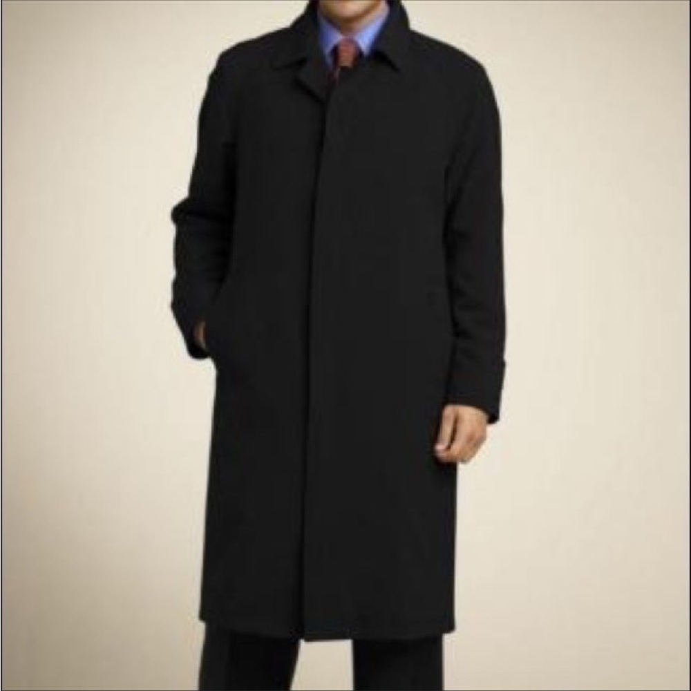 SANYO Classic Black Men's Trench Coat